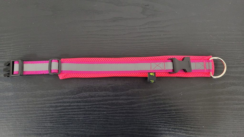 Halsband mit Zugentlastung, mit Reflektorband, weich gepolstert, Gr. S