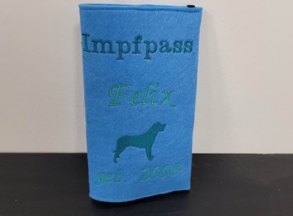 Impfpasshülle, aufklappbar