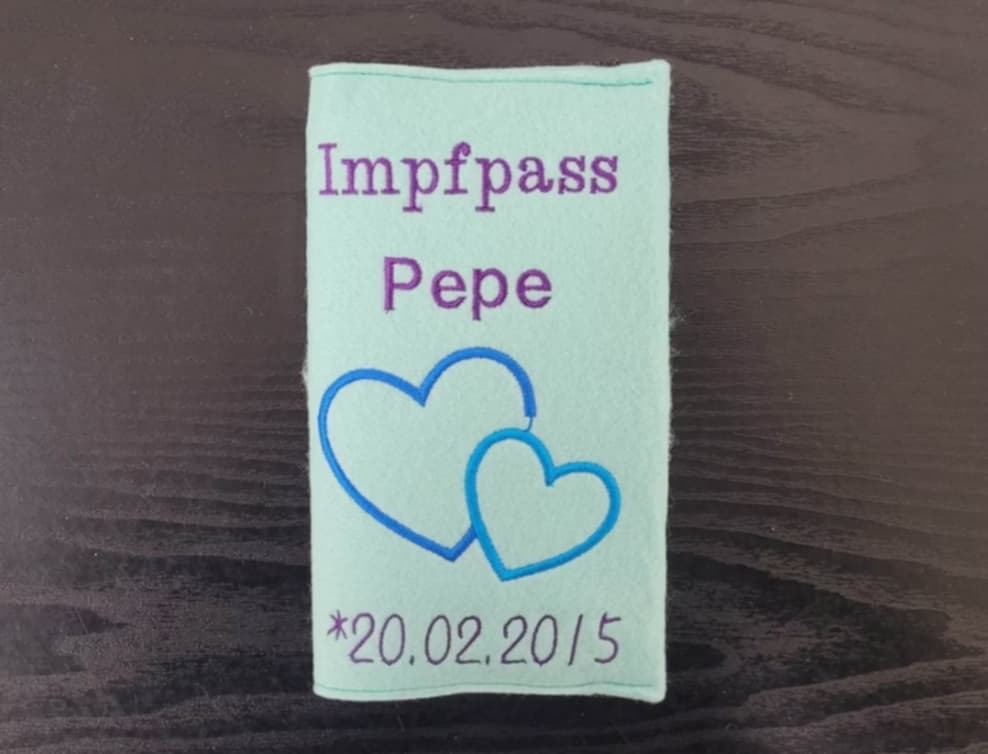 Impfpasshülle, aufklappbar
